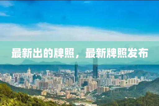 最新出的牌照，最新牌照发布中山市多米克自动化设备有限公司