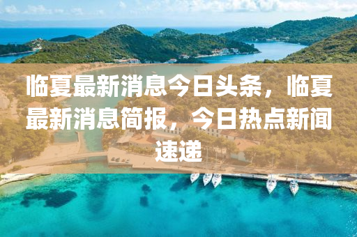 临夏最新消息今日头条,临夏最新消息简报,今日热点新闻速递中山市多米克自动化设备有限公司