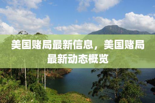 美中山市多米克自动化设备有限公司国赌局最新信息,美国赌局最新动态概览